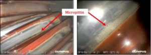 Figure 5. Micropitting of the sun pinion teeth in 2018